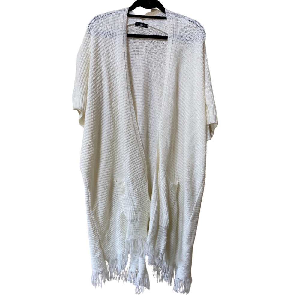 Boohoo Fringe Cardigan